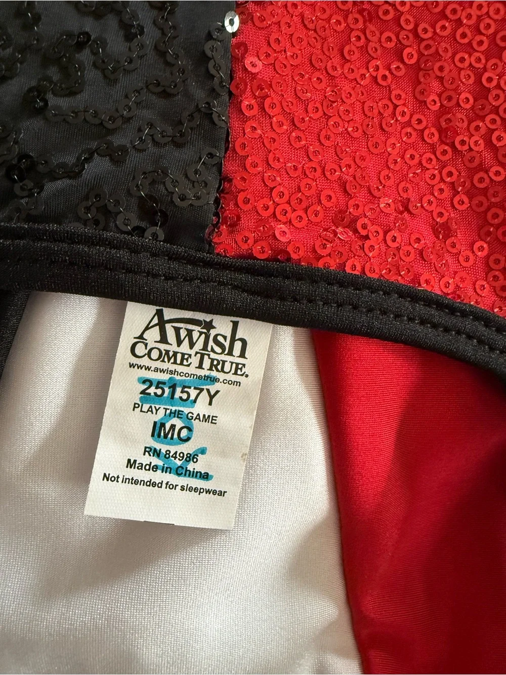 Kids Red & Black Sequin Tuxedo Dance Costume with Bow Tie